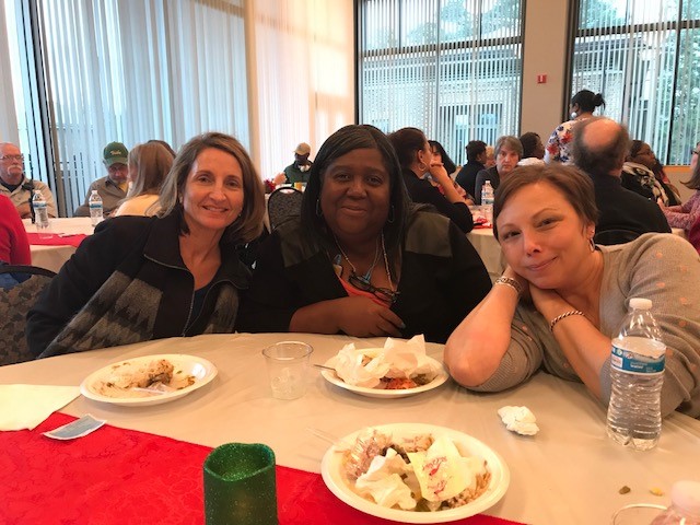 Terri, Lory, and Bobbi at Holiday Unity Lunch 2017